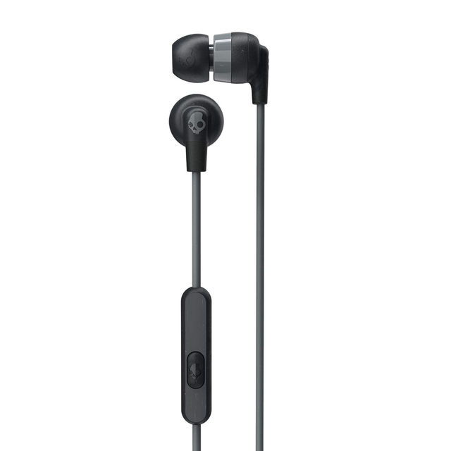 Skullcandy Ink'd+ In-Ear Wired Earbuds,Microphone, Works with Bluetooth Devices and Computers-Black(3.5 mm Jack)