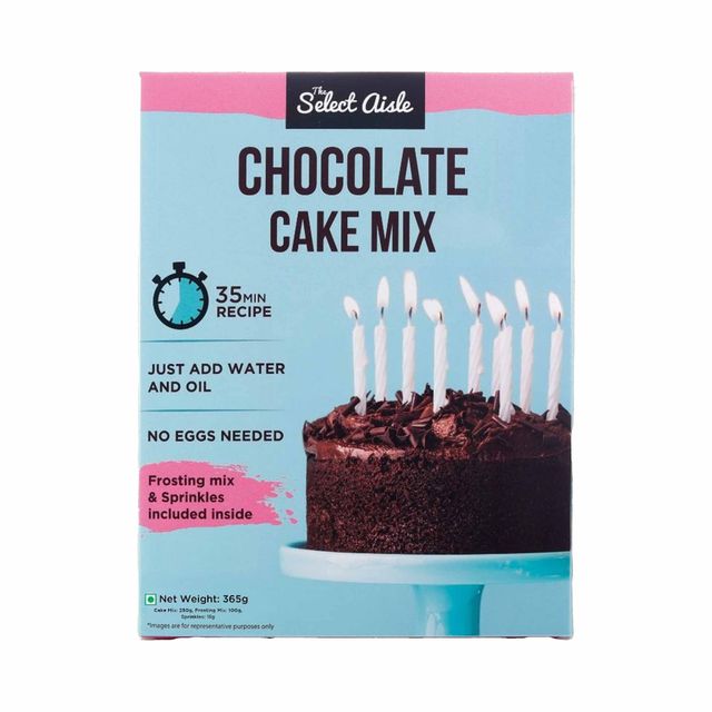 Ferrero Nutella Hazelnut Spread(180gms) & The Select Aisle Eggless Chocolate Cake Mix (Including Frosting And Sprinkles)(365gms) Combo