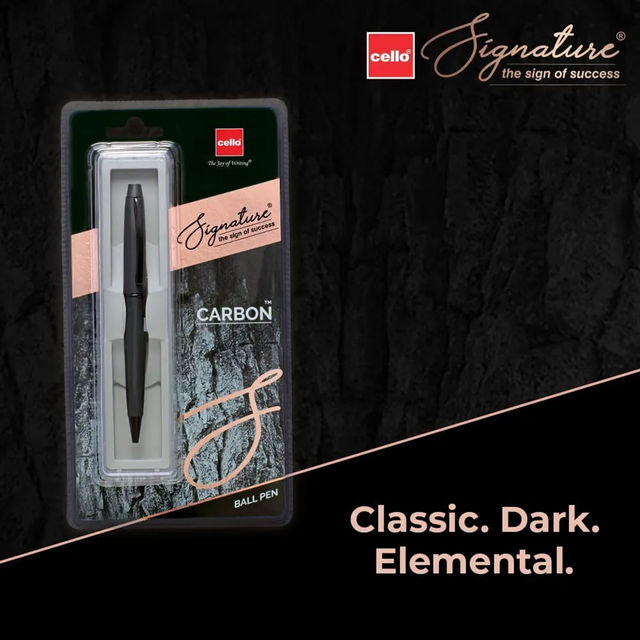 Cello Signature Carbon Ball Pen Blue 1 pc