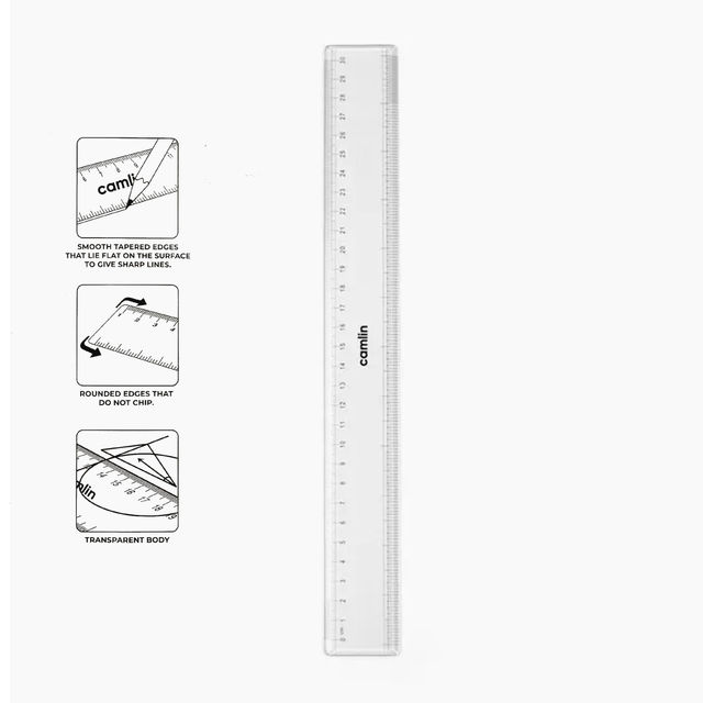 Camlin Exam Broad Plastic Scale Of 30 Cm
