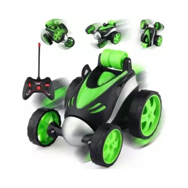 Wembley High Speed Mini 1:24 Scale Rechargeable Remote Control Car For Kids - Green Stunt Car