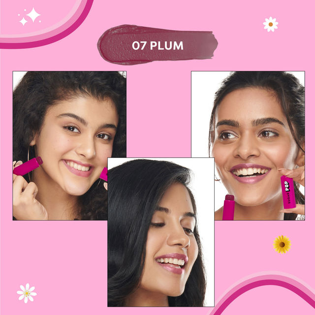 SUGAR POP Nourishing Lip Balm 07 Plum - Tinted Lip Moisturizer for Dry and Chapped Lips