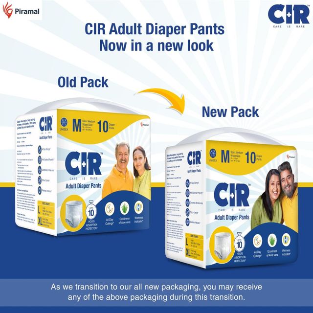 CIR Adult Diaper ( Pants, M , 75-100 cm) 10 pc X 2 Combo