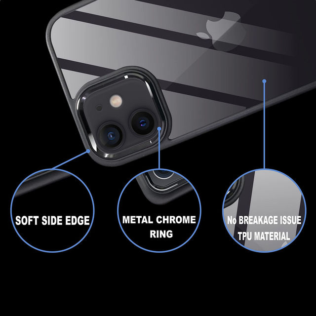 Artistque Case For Iphone 11 Back Cover |Premium Transparent Metal Camera Ring Cover