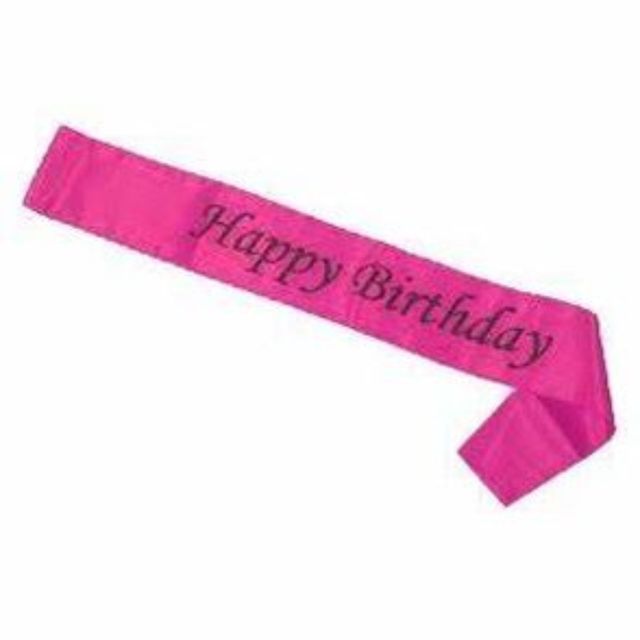Sash Happy Birthday Assorted Colours
