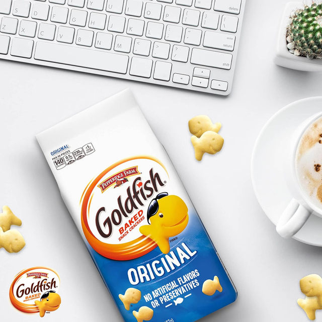 Pepperidge Farm Gold Fish Original Salted Plain Crackers | Artificial Flavour-free and Preservative-free