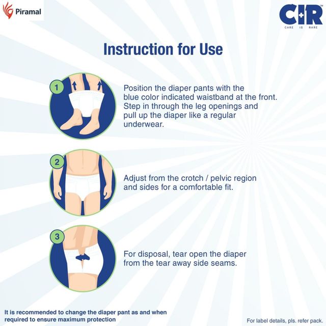 CIR Adult Diaper ( Pants, L , 90-120 cm)