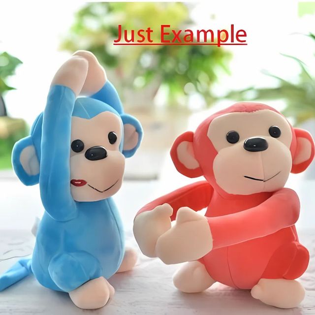 Babique Monkey's Cuddly Couple Soft Toys Plush Stuffed Teddy Bear for Kids Birthday Gift (Red)
