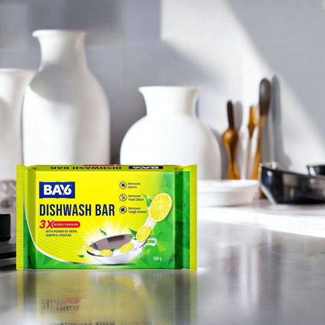 BAY6 Neem, Lemon & Vinegar Dishwash Bar