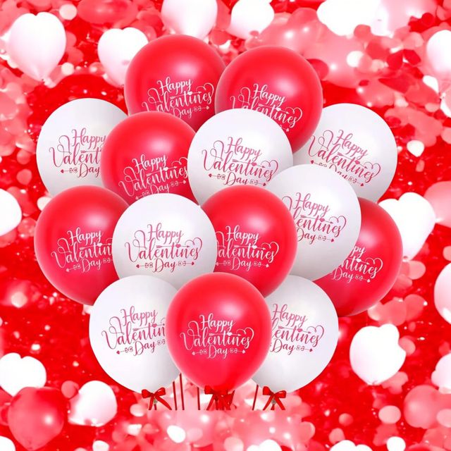 Party Propz Happy Valentine Printed Balloon Combo - Pack Of 20