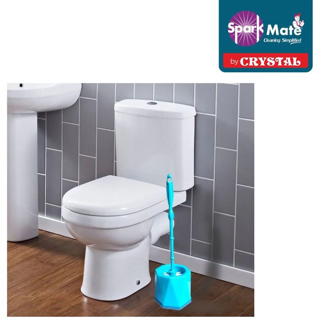 Sparkmate By Crystal Toilet Brush With Container