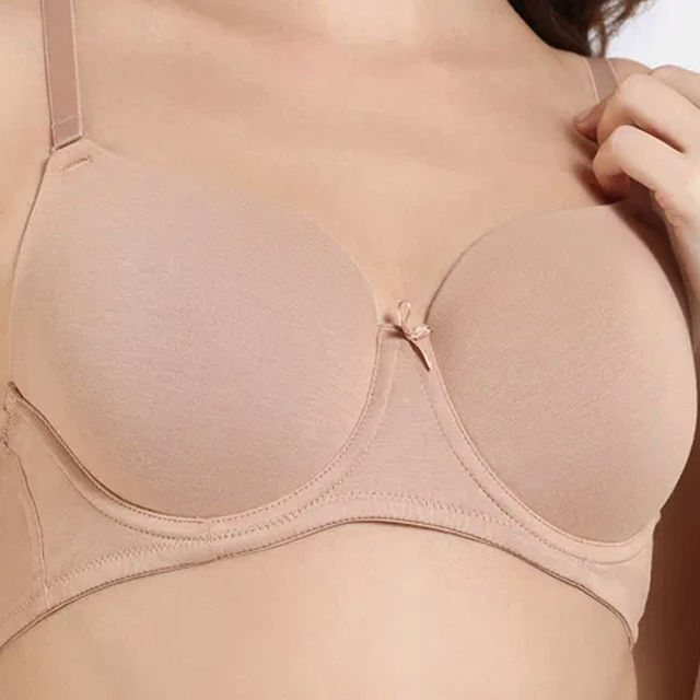 Zivame Women's Padded Wired 3/4Th Coverage T-shirt Bra | Skin - 32C