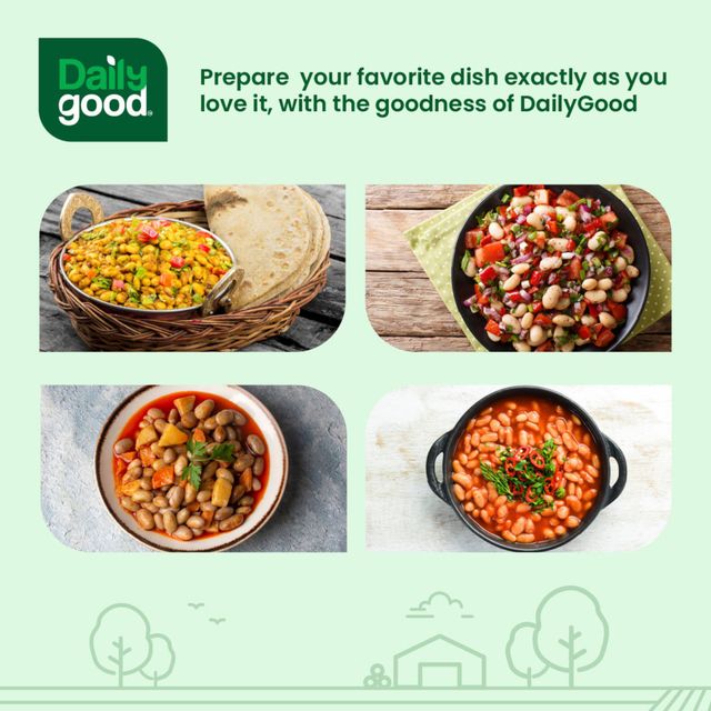 Daawat Pulav Basmati Rice (Long Grain)(1kg) & Daily Good Unpolished Rajma (Kidney Beans) /Chitra/White(500gms) Combo