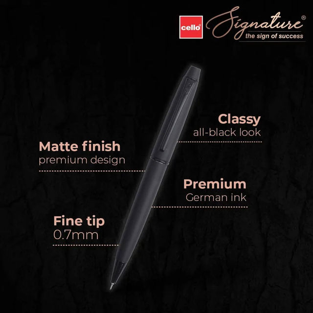 Cello Signature Carbon Ball Pen Blue 1 pc