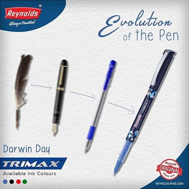 Reynolds Trimax Roller Ball Pen Set (1 Blue Pen)