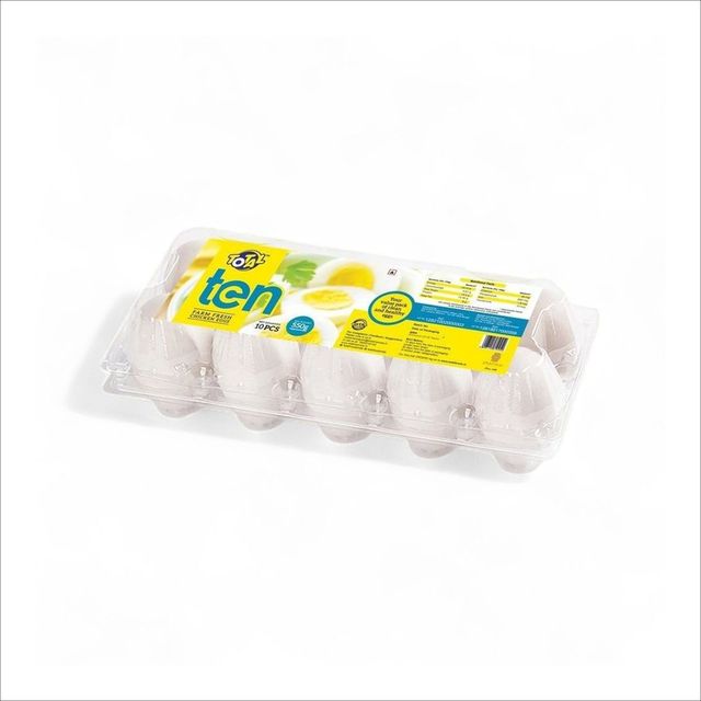Total Ten White Eggs