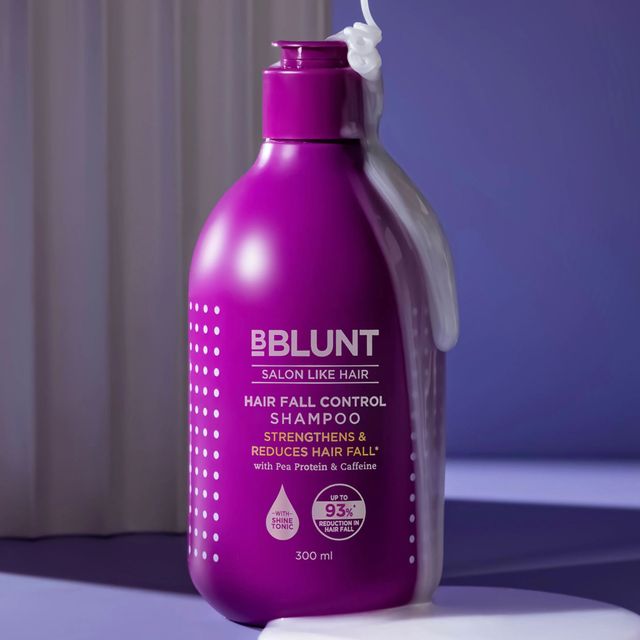 Bblunt Hair Fall Control Shampoo With Pea Protein & Caffeine For Stronger Hair