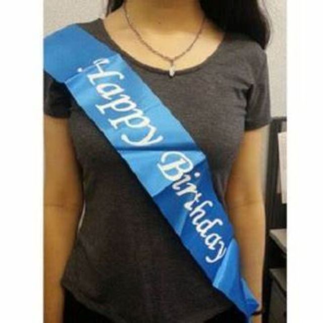 Sash Happy Birthday Assorted Colours