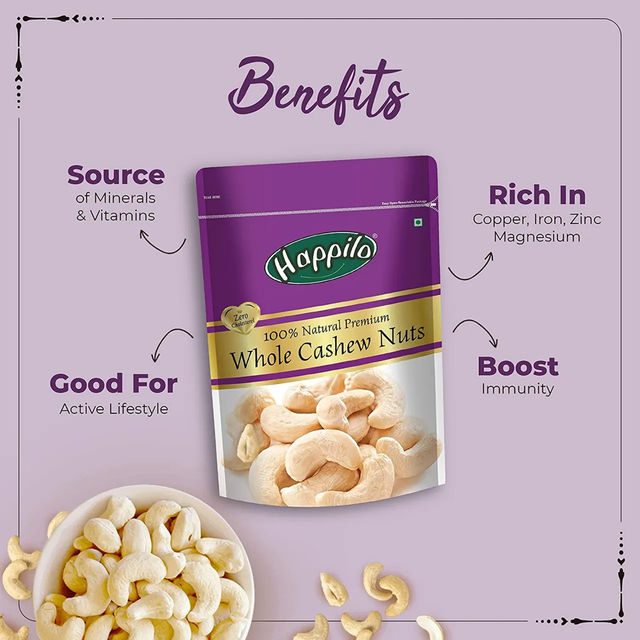 Happilo Premium 100% Natural Whole Cashews