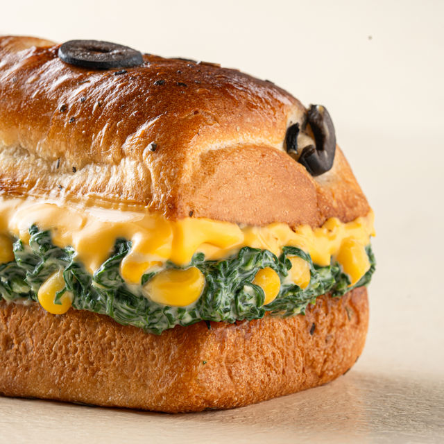 Spinach Corn Focaccia Sandwich 