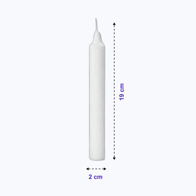White Candle (Pack Of 10)