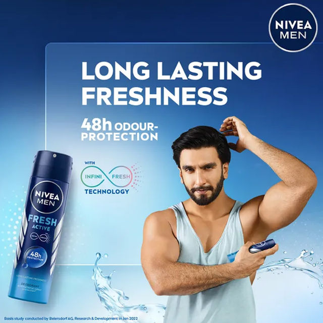 Nivea Men Deodorant Fresh Active 48h Long lasting Freshness 150 ml Combo