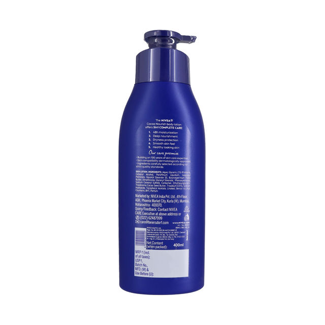 NIVEA Cocoa Nourish Body Lotion|Deep Moisture Serum|Non Greasy|Moisturiser For Very Dry Skin