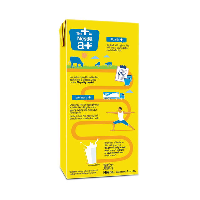 Nestle A+ Slim Milk (Tetra Pack) 1 l X 6 Combo