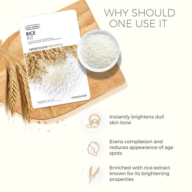 The Face Shop Real Nature Rice Face Mask (Rice)