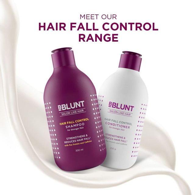 Bblunt Hair Fall Control Shampoo With Pea Protein & Caffeine For Stronger Hair