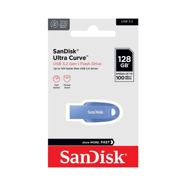 Sandisk Ultra Curve Usb 3.2 128Gb 100Mb/S R Navy Blue