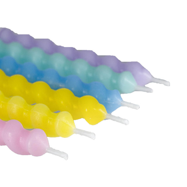 Spiral/Twisted Candles for Birthday/ Anniversary Celebration, Multicolor