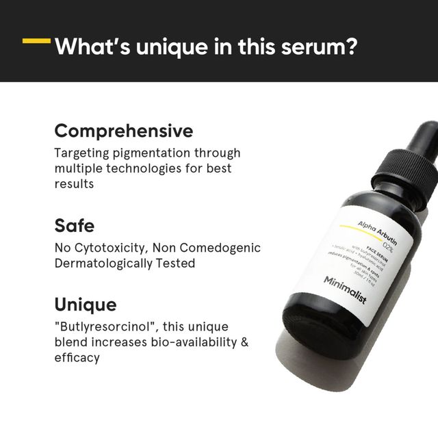 Minimalist 2% Alpha Arbutin Face Serum For Hyperpigmentation