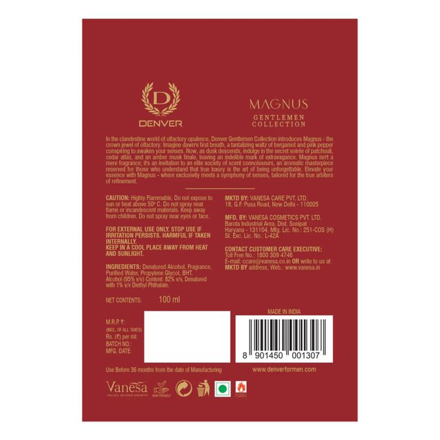 Denver Magnus Gentlemen Collection Perfume | Premium & Long Lasting | Eau de Parfum For Men