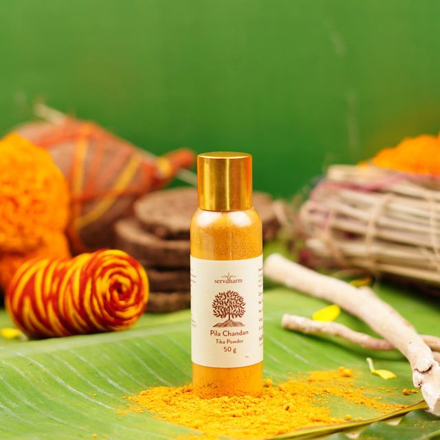 Servdharm Pila Chandan Tika Powder