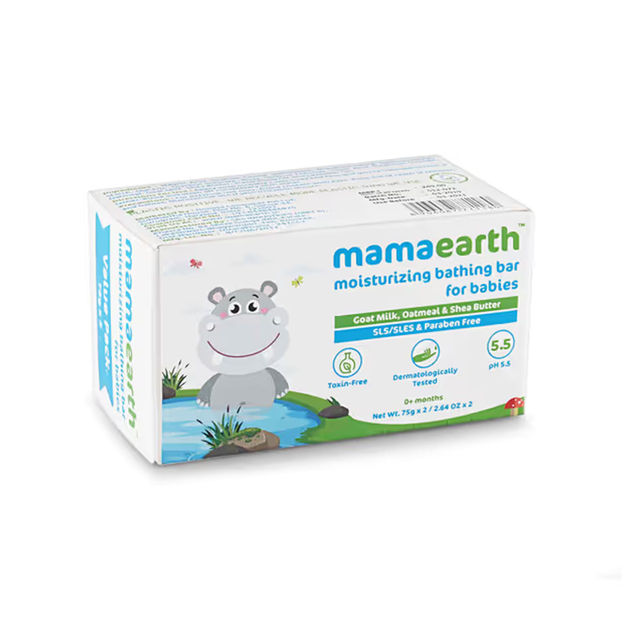Mamaearth Moisturizing Baby Bath Soap For Kids | White | 0+ months