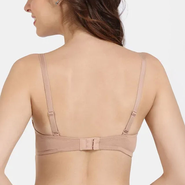 Zivame Women's Padded Wired 3/4Th Coverage T-shirt Bra | Skin - 32C