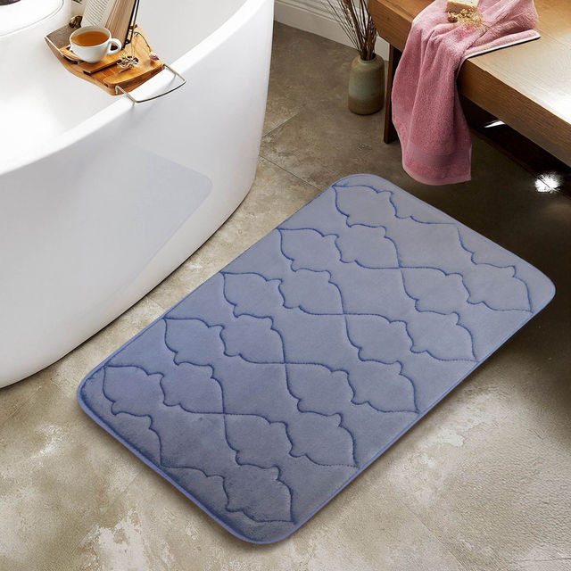 Bianca Memory Foam Anti Slip Bath Mat 1pc Medium | Luxor Ornamental-Denim