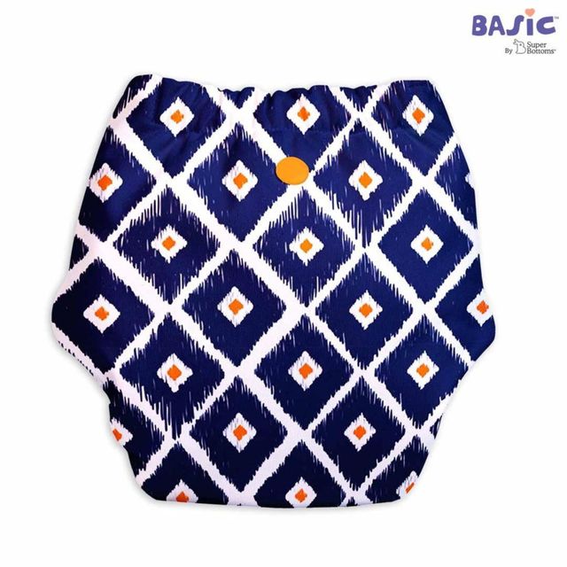 Super Bottoms Basic Cpsia Certified Cotton Cloth Diaper For Kids | Multicolour | Free Size (5 - 17 kg)