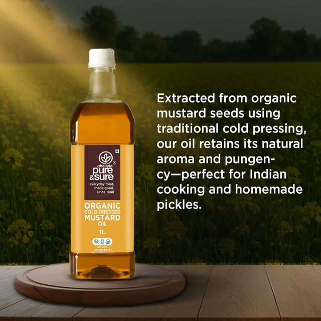 Phalada Pure & Sure Organic Cold Pressed  Mustard/Kachi Ghani Oil