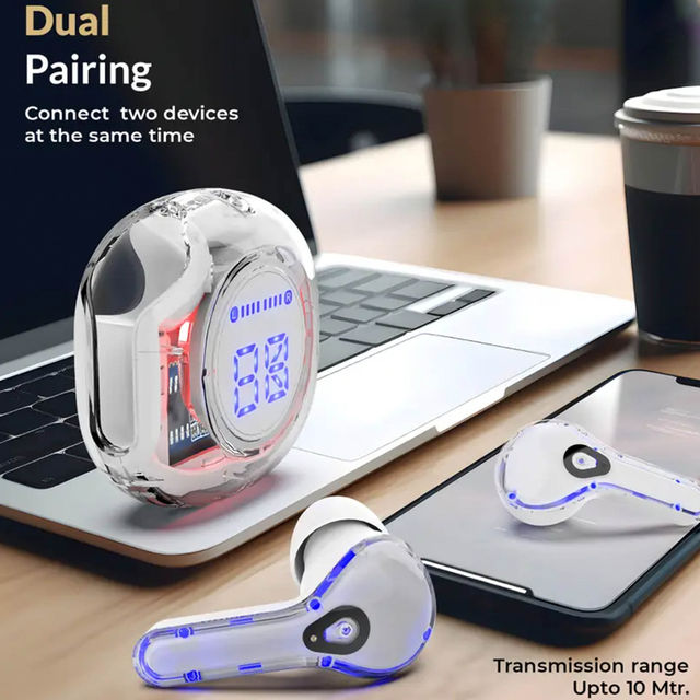 Aroma NB121 Almaty - 40 Hours Playback | TWS | Fast charing with Digital Display | White