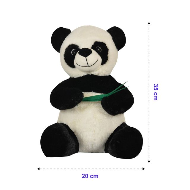Mirada 35Cm Sitting Panda Soft Toy�- Black & White