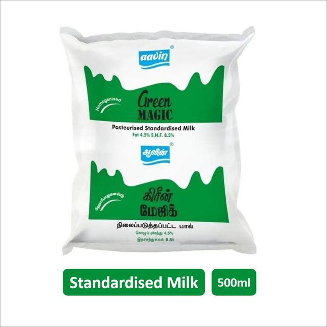Aavin Green Magic Fresh Milk (Pouch)(1pc) & Coccinia (Kovakkai)(1pc) Combo