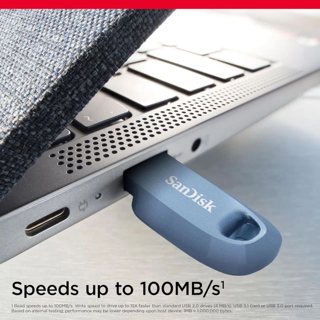 Sandisk Ultra Curve Usb 3.2 128Gb 100Mb/S R Navy Blue