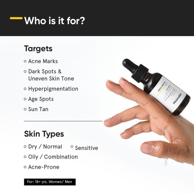 Minimalist 2% Alpha Arbutin Face Serum For Hyperpigmentation