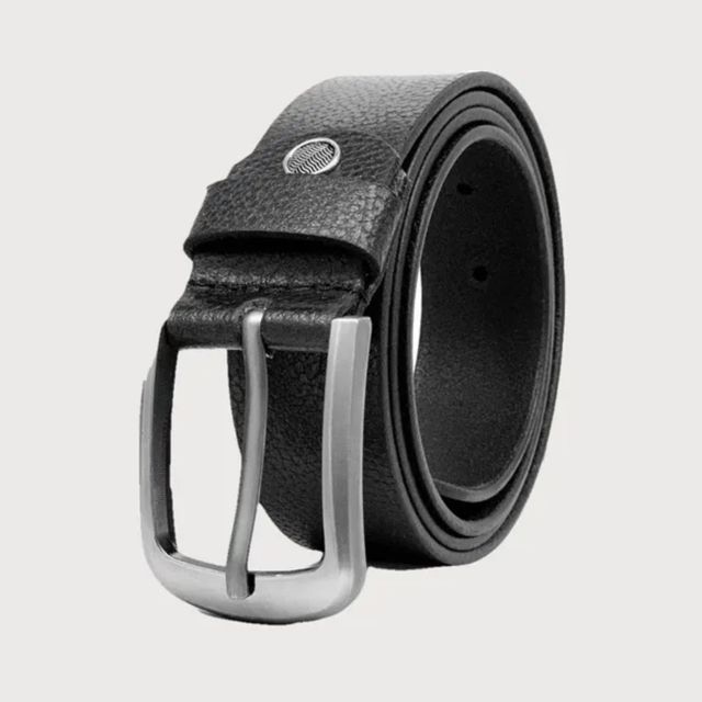 Kaezri Genuine Leather Black Patterned Belt for Men - Buy at ₹319