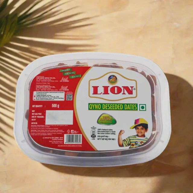 Lion Qyno Deseeded Dates Cup 500 g Combo