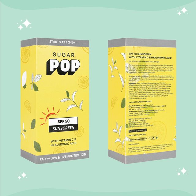 SUGAR POP Spf 50 Sunscreen With Vitamin C And Hyaluronic Acid