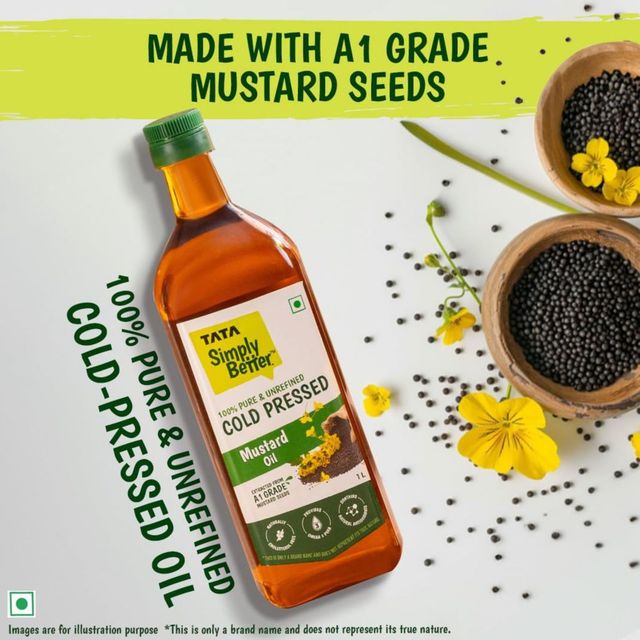 Tata Simply Better Cold Pressed Mustard-Kachi Ghani Sarson Oil