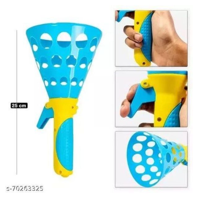 Wembley Click And Catch Twin Ball Launcher Game With 3 Balls Indoor Outdoor Toy Set - Assorted